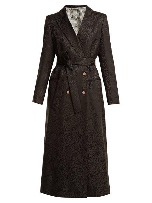 Matchesfashion.com Blaz Milano - Tuiga Burnout Silk Coat - Womens - Black