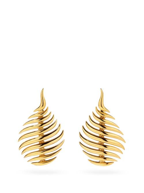 Matchesfashion.com Fernando Jorge - Flame 18kt Gold Drop Earrings - Womens - Yellow Gold