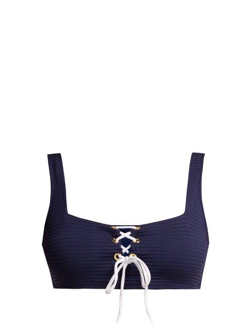 Matchesfashion.com Heidi Klein - Carlisle Bay Bikini Top - Womens - Navy