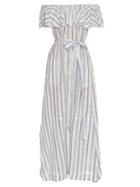 Lisa Marie Fernandez Mira Off-the-shoulder Striped Maxi Dress