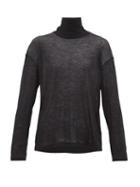 Matchesfashion.com Frances De Lourdes - Simon Roll Neck Cashmere Blend Sweater - Womens - Black