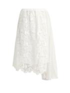 No. 21 Macram-lace Draped-panel Skirt