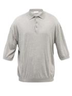 Raey - Sea Island Cotton-jersey Polo Shirt - Mens - Grey