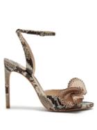 Matchesfashion.com Sophia Webster - Soleil Snake Effect Leather Sandals - Womens - Brown Multi