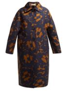 Matchesfashion.com Marni - Belou Print Cotton Single Breasted Coat - Womens - Brown Multi