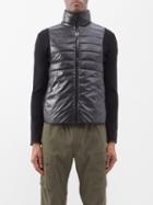 Moncler - Quilted Down-panel Wool Sweater - Mens - Black