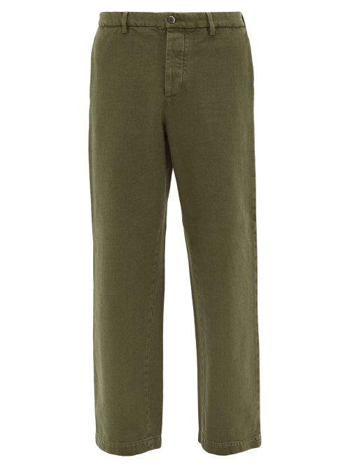 Matchesfashion.com Barena Venezia - Velier Cotton Twill Trousers - Mens - Khaki