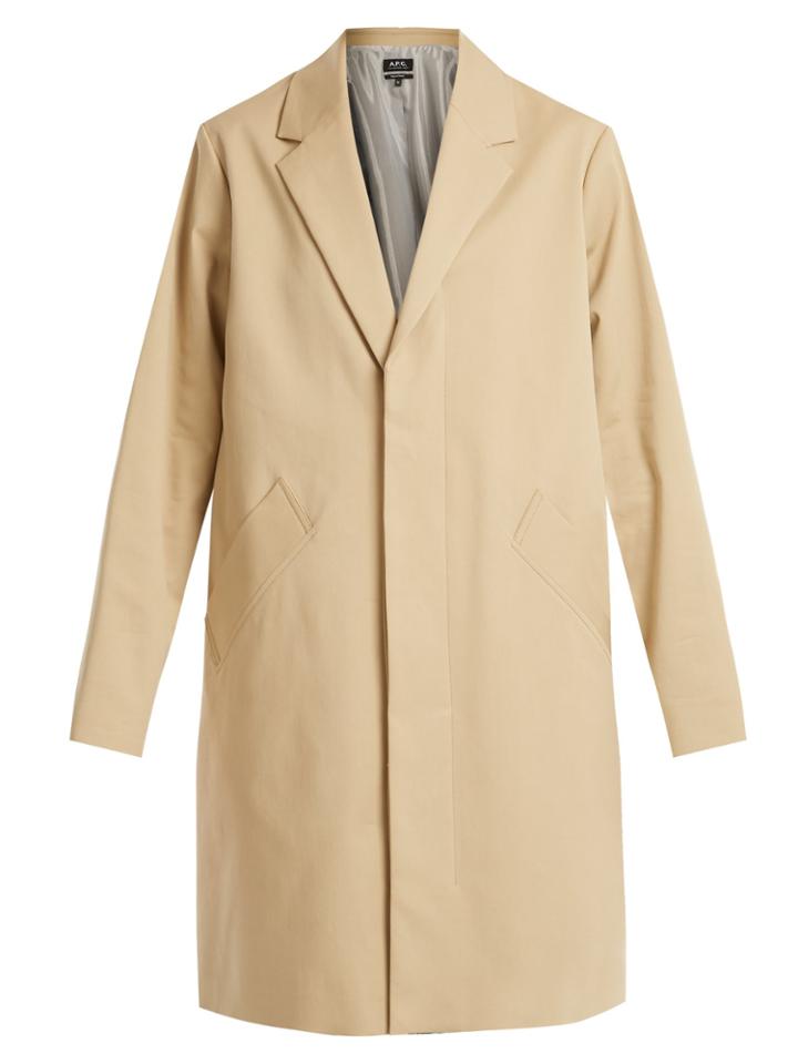 A.p.c. Silvana Single-breasted Cotton-blend Coat
