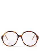 Loewe - Oversized Round Acetate Glasses - Womens - Brown Multi
