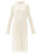The Row - Delilah Ribbed Cotton-blend Boucl Dress - Womens - Ivory