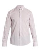 Lanvin Spread-collar Single-cuff Pinstriped Cotton Shirt