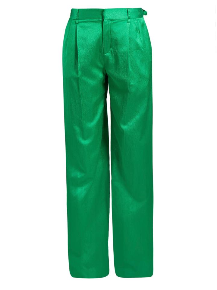 Attico High-waist Wide-leg Satin Trousers
