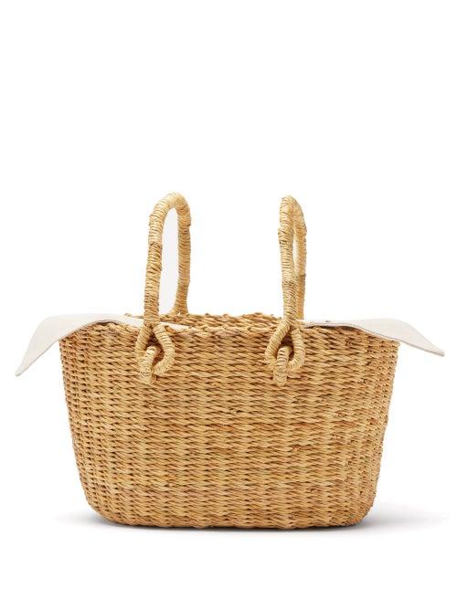 Muu - Claudia Straw Basket Bag - Womens - Ivory Multi