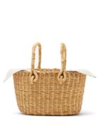 Muu - Claudia Straw Basket Bag - Womens - Ivory Multi