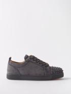 Christian Louboutin - Louis Junior Spikes Suede Trainers - Mens - Lilac