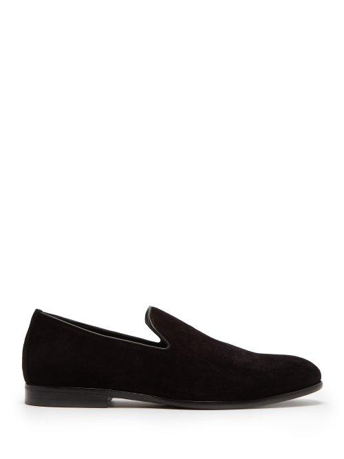 Matchesfashion.com Jimmy Choo - Marlo Suede Loafer - Mens - Black