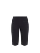 Ladies Rtw Mm6 Maison Margiela - Logo-print Jersey Cycling Shorts - Womens - Black