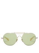Mens Eyewear Jacques Marie Mage - Bastogne Aviator Titanium Sunglasses - Mens - Gold