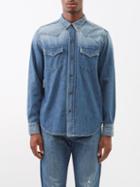 Nili Lotan - Travis Flap-pocket Denim Shirt - Mens - Blue