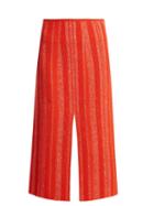 Matchesfashion.com Proenza Schouler - Textured Knit Midi Skirt - Womens - Red White