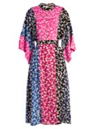 Duro Olowu Nina Contrast-panel Kimono-sleeved Crepe Dress