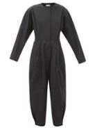 Matchesfashion.com Givenchy - Long-sleeve Taffeta Jumpsuit - Womens - Black