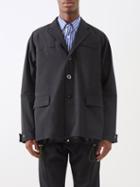 Sacai - Raw-edge Yoke Cambric Jacket - Mens - Black