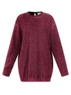 Raey - Round-neck Glitter-effect Sweatshirt Dress - Womens - Pink