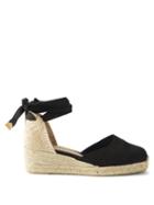 Castaer - Carina 30 Canvas & Jute Espadrille Wedges - Womens - Black