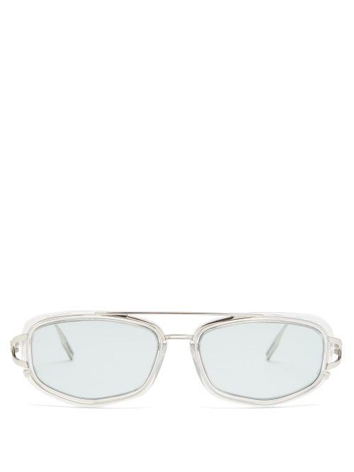 Dior - Neo Dior Square Metal Sunglasses - Mens - Silver