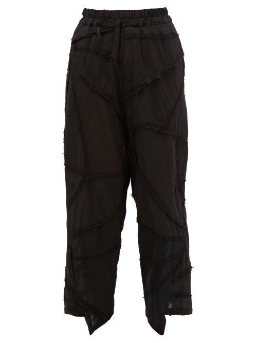 Matchesfashion.com By Walid - Artem Triangle-panel Cotton Trousers - Womens - Black