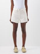 Re/done - 90s Low Slung Denim Shorts - Womens - Off White