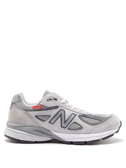 New Balance - Made In Usa 990v4 Suede And Mesh Trainers - Womens - Grey