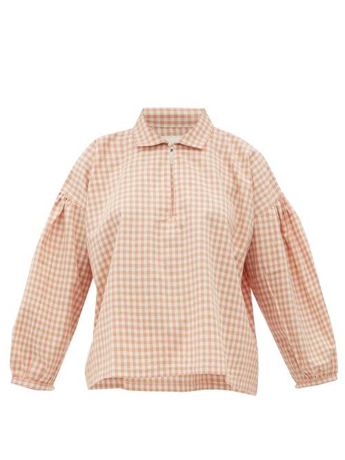 Matchesfashion.com Story Mfg - Amber Gingham Organic Cotton Shirt - Womens - Pink Multi