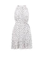 Matchesfashion.com Heidi Klein - Santa Margherita Ligure Polka Dot Silk Mini Dress - Womens - White Print