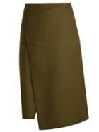 Matchesfashion.com Joseph - Page Wool And Cashmere Blend Skirt - Womens - Dark Green
