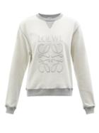 Loewe - Anagram-embroidered Cotton-jersey Sweatshirt - Womens - Grey