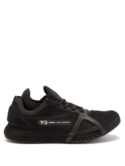 Y-3 - Runner 4d Iow Mesh Trainers - Mens - Black