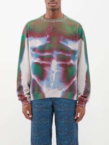 Y/project - X Jean Paul Gaultier Body Morph-print Sweater - Mens - Green Multi