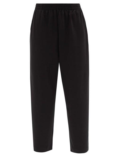 Eskandar - Cropped Pima-cotton Jersey Trousers - Womens - Black