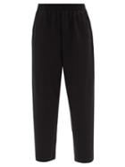 Eskandar - Cropped Pima-cotton Jersey Trousers - Womens - Black