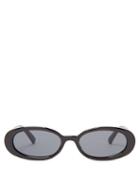 Matchesfashion.com Le Specs - Outta Love Oval Sunglasses - Womens - Black