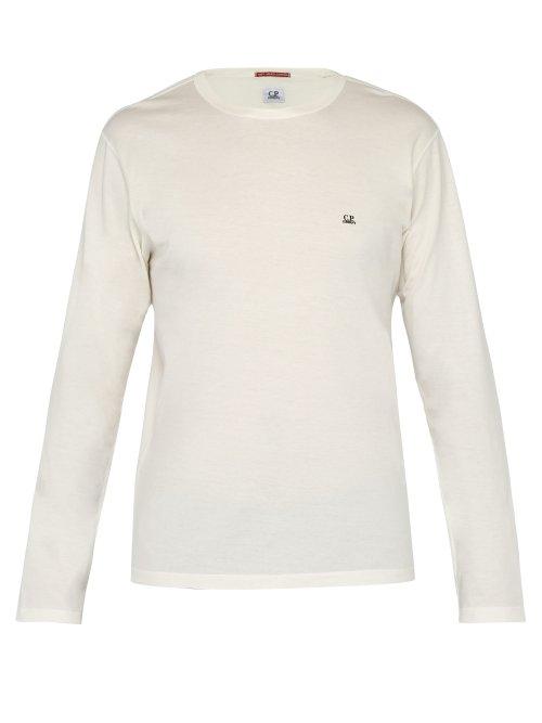 Matchesfashion.com C.p. Company - Mako Cotton Long Sleeved T Shirt - Mens - White
