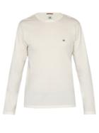 Matchesfashion.com C.p. Company - Mako Cotton Long Sleeved T Shirt - Mens - White