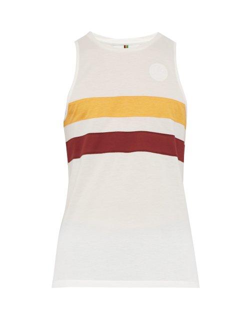Matchesfashion.com Iffley Road - Lancaster Striped Sleeveless T Shirt - Mens - White Multi