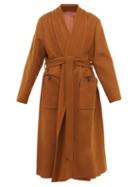 Matchesfashion.com Blaz Milano - Chinook Whistler Wool Blend Coat - Womens - Brown