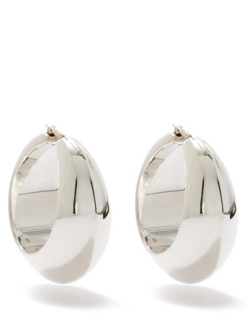 Jil Sander - Geometrical Sterling-silver Hoop Earrings - Womens - Silver