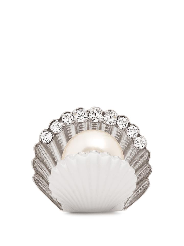 Miu Miu Shell Faux-pearl Embellished Ring