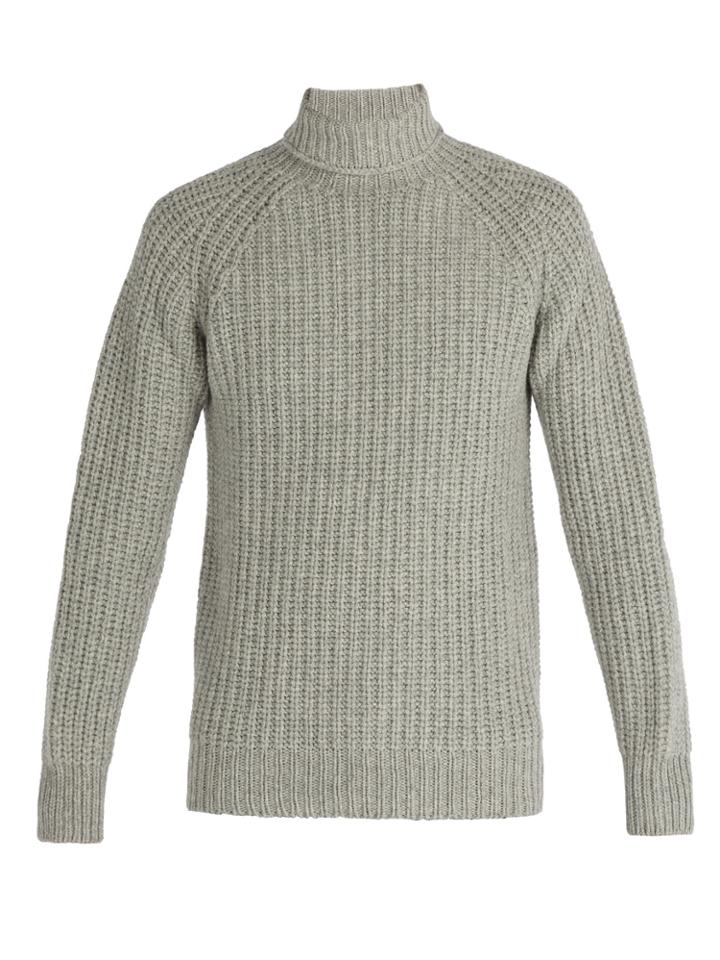 Officine Générale Lambswool Roll-neck Sweater