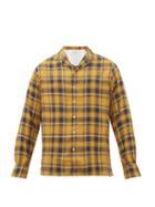 Matchesfashion.com Officine Gnrale - Dario Checked Cotton Blend Twill Shirt - Mens - Yellow Multi
